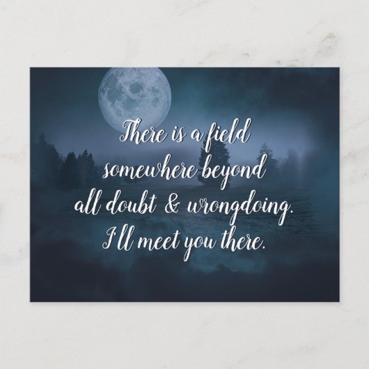 インスピレーション引用文そこで会おう ポストカード (正面)