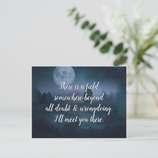 インスピレーション引用文そこで会おう ポストカード (スタンド正面)