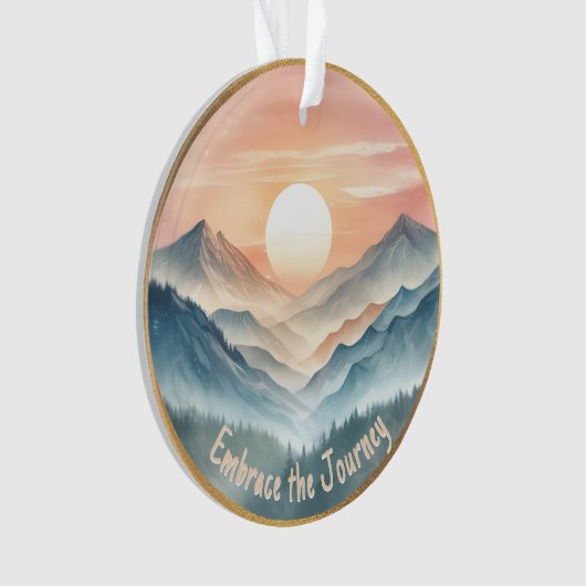 インスピレーション引用文インクルードザジャーニーの水の色 オーナメント (正面)