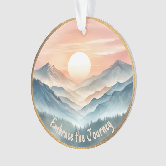 インスピレーション引用文インクルードザジャーニーの水の色 オーナメント (正面)