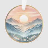 インスピレーション引用文インクルードザジャーニーの水の色 オーナメント (正面)