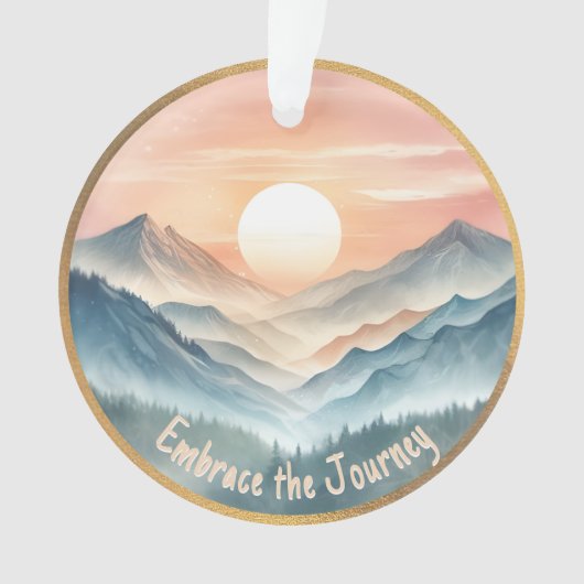 インスピレーション引用文インクルードザジャーニーの水の色 オーナメント (正面)