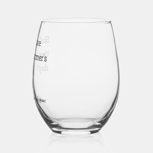 インスピレーション引用文シェイクスピア夏の日 ステムなしワイングラス (左)