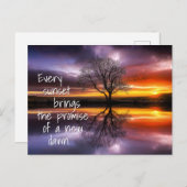 インスピレーション引用文ニュードーンサンセットポストカード ポストカード (正面/裏面)