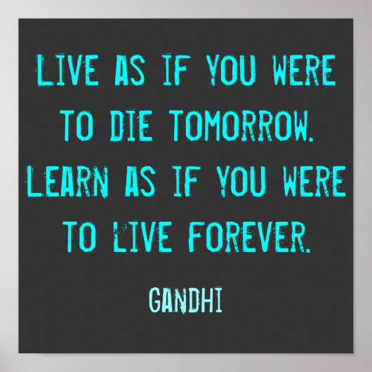 インスピレーション引用文ポスターアートプリント ポスター (正面)