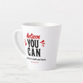 インスピレーション引用文信じ「You can カフェラテマグ (左アングル)