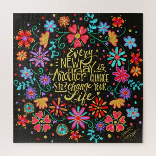 インスピレーション新日新しいチャンスフローラインスピレーション ジグソーパズル (縦)