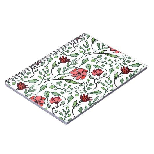 インスピレーション溢れる花柄スパイラルノート ノートブック (左側)