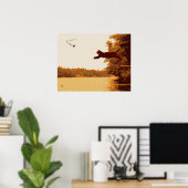 インスピレーション猫 ポスター (ホームオフィス)