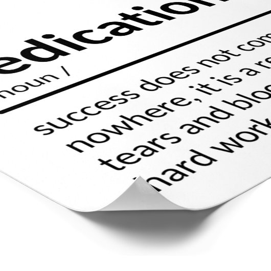 インスピレーション献身引用文 ポスター (角)