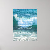 インスピレーション航海のシーウェーブE.E.カミングズ引用文 キャンバスプリント (正面)
