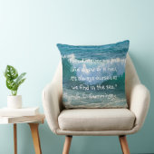 インスピレーション航海のシーウェーブE.E.カミングズ引用文 クッション (椅子)