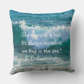 インスピレーション航海のシーウェーブE.E.カミングズ引用文 クッション (裏面)