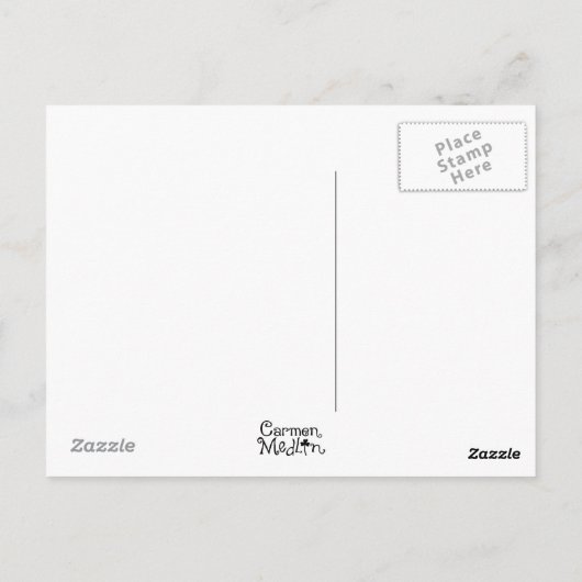 インスピレーション - かわいいアーティストマウス ポストカード (裏面)