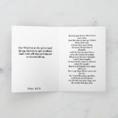 インスピレーション、勇気付けられる、信仰、希望 サンキューカード (内部)