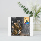 インスピレーション - 面白いモチベーション カルーン ポストカード (スタンド正面)