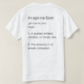 インスピレーションTシャツ Tシャツ (デザイン裏面)