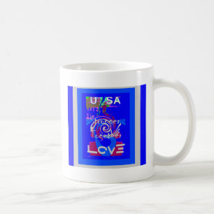 インスピレーションUSA愛と共に強い コーヒーマグカップ