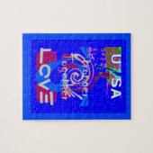 インスピレーションUSA愛と共に強い ジグソーパズル (横)