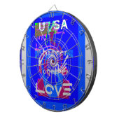 インスピレーションUSA愛と共に強い ダーツボード (正面右)