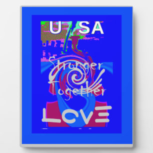 インスピレーションUSA愛と共に強い フォトプラーク