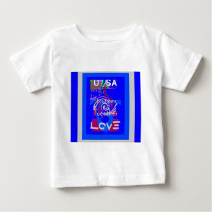 インスピレーションUSA愛と共に強い ベビーTシャツ