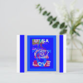 インスピレーションUSA愛と共に強い ポストカード (スタンド正面)