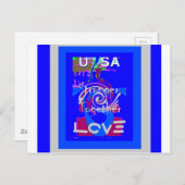 インスピレーションUSA愛と共に強い ポストカード (正面/裏面)