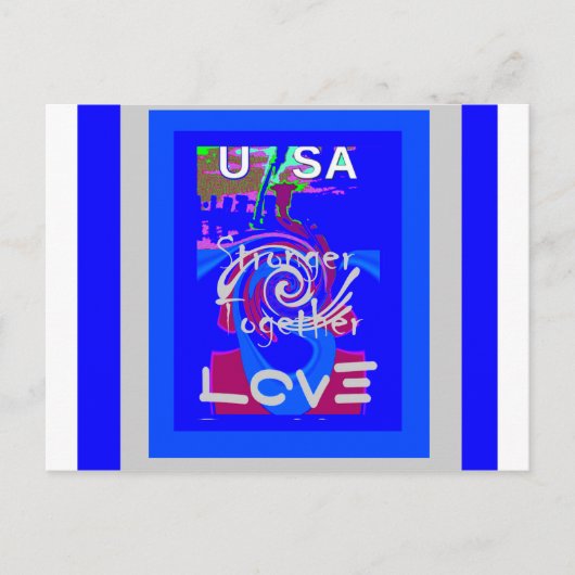 インスピレーションUSA愛と共に強い ポストカード (正面)