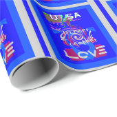 インスピレーションUSA愛と共に強い ラッピングペーパー (ロールコーナー)