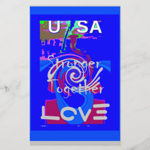 インスピレーションUSA愛と共に強い 便箋