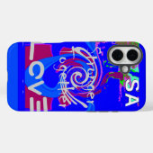 インスピレーションUSA愛と共に強い Case-Mate iPhoneケース (裏面 (横))