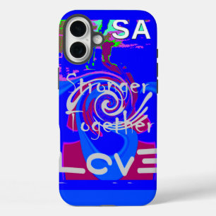 インスピレーションUSA愛と共に強い iPhone 16 PLUSケース