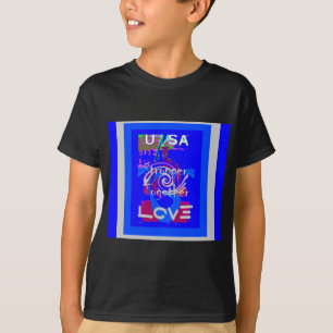 インスピレーションUSA愛と共に強い Tシャツ