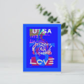 インスピレーションUSA 私たちは愛と共に強く生きる ポストカード (スタンド正面)