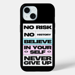 インスピレーショ与えンを決して起こさない iPhone 15ケース