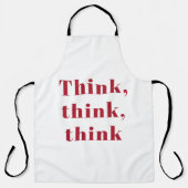 インスピレーショ前向きン考え考え考え赤引用文 エプロン (正面)