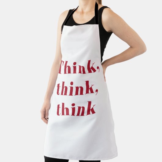 インスピレーショ前向きン考え考え考え赤引用文 エプロン (インサイチュ)