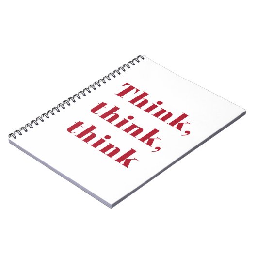 インスピレーショ前向きン考え考え考え赤引用文 ノートブック (左側)