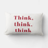 インスピレーショ前向きン考え考え考え赤引用文 ランバークッション (正面)