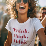 インスピレーショ前向きン考え考え考え赤引用文 Tシャツ<br><div class="desc">インスピレーショ前向きン考え考え考え赤引用文</div>