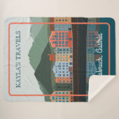 インスブラックオーストリアリバーサお洒落イドタウントラベル シェルパブランケット (正面(横))