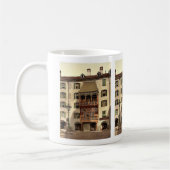 インスブルックの金ポーチ、チロル、Austroハンガリー コーヒーマグカップ (左)