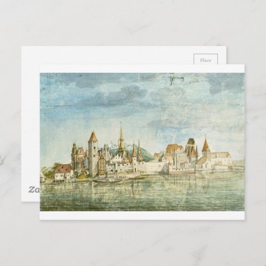 インスブルックを北から見た図（アルブレヒト・デューラー作） ポストカード (正面/裏面)