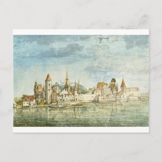 インスブルックを北から見た図（アルブレヒト・デューラー作） ポストカード (正面)