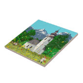 インスブルックオーストリアランドスケープお洒落アート タイル (側面)