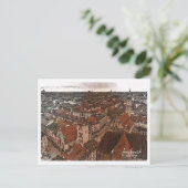 インスブルックオーストリア美しい色鉛筆の風景 ポストカード (スタンド正面)