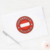 インスブルックオーストリア 楕円形シール (封筒)