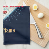 インスブルックチロルオーストリアレトロアルプスヴィンテージ キッチンタオル (四つ折り)