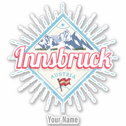 インスブルックチロルオーストリアレトロアルプスヴィンテージ シール (正面)